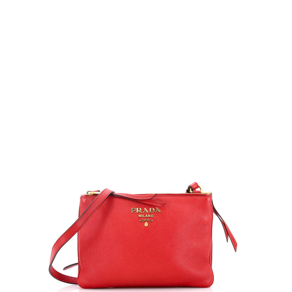 Prada Double Zip Crossbody Bag Vitello #237146P11B